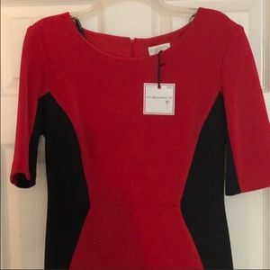 NWT Bisou Bisou flattering black/red dress